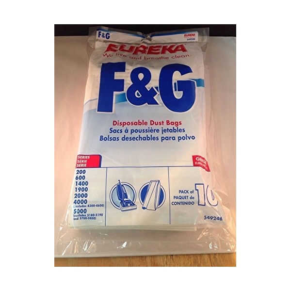 Eureka F&G Upright Vacuum Bags 10 Genuine OEM EurBag_FG_OEM_Dust_109